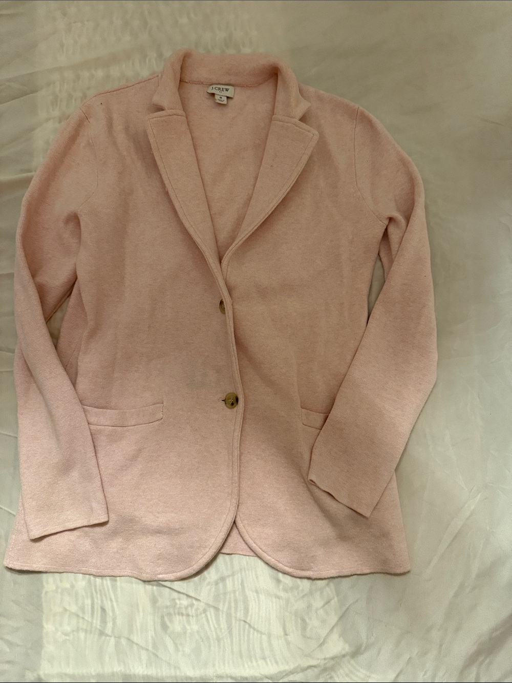 J. Crew Light Pink Knit Blazer